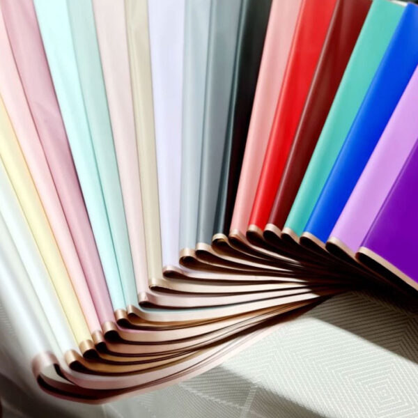 Waterproof Gift Wrapping Paper with Gold Border