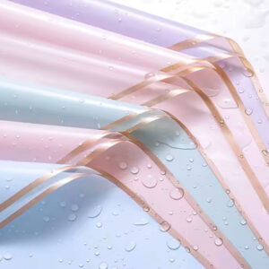 Waterproof Gift Wrapping Paper with Gold Border