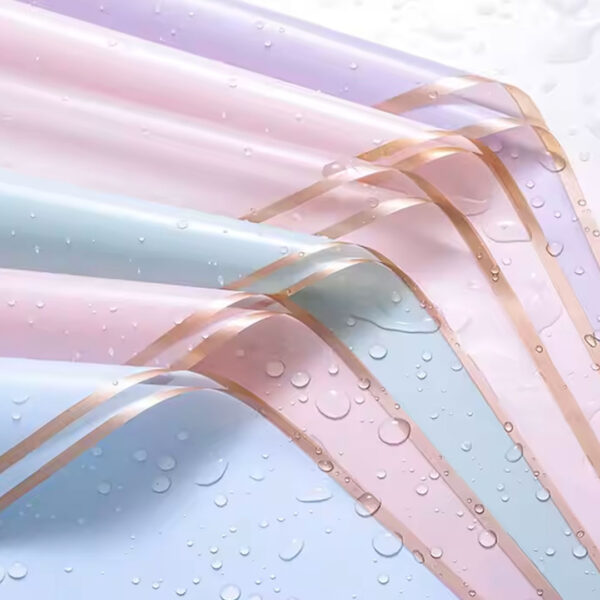 Waterproof Gift Wrapping Paper with Gold Border