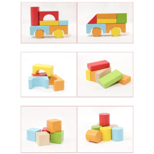 100pc Wooden Building Block Set For Kids