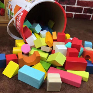 100pc Wooden Building Block Set For Kids