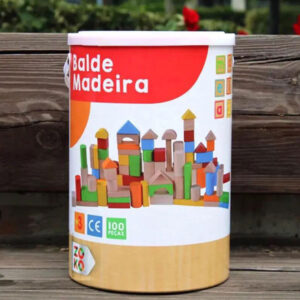 100pc Wooden Building Block Set For Kids