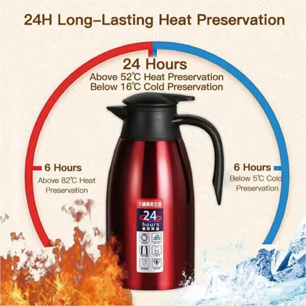24 Hour 2L S/Steel Vacuum Flask