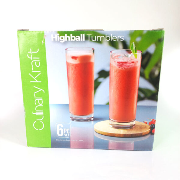 6pc 300ml Highball Water or Juice Glass Set - Culinary Kraft