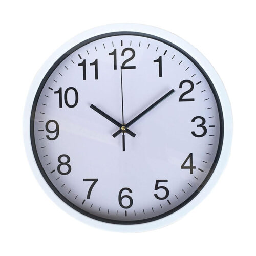 30cm Classic Wall Clock – White Frame