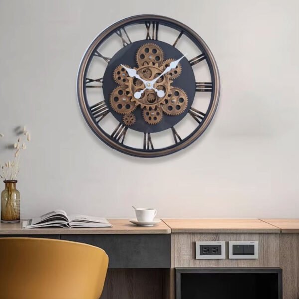 30cm Rose Gold Gear Wall Clock