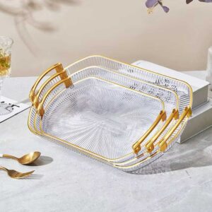 3pc Acrylic Serving Tray Set