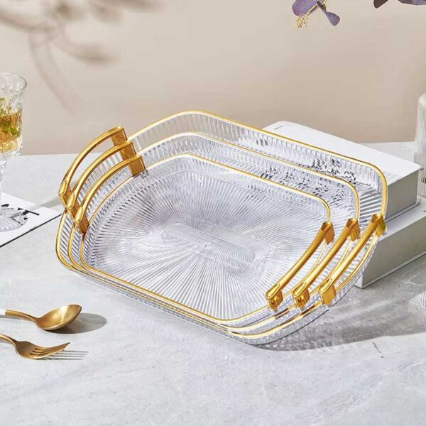 3pc Acrylic Serving Tray Set