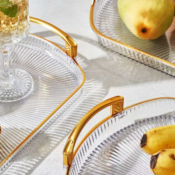 3pc Acrylic Serving Tray Set