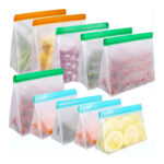 3pc Reusable Silicone Ziplock Bag Set