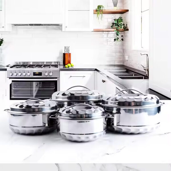 S/Steel 4pc Hot Pot Set