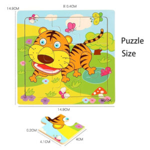 9pc Wooden Puzzle for Toddlers