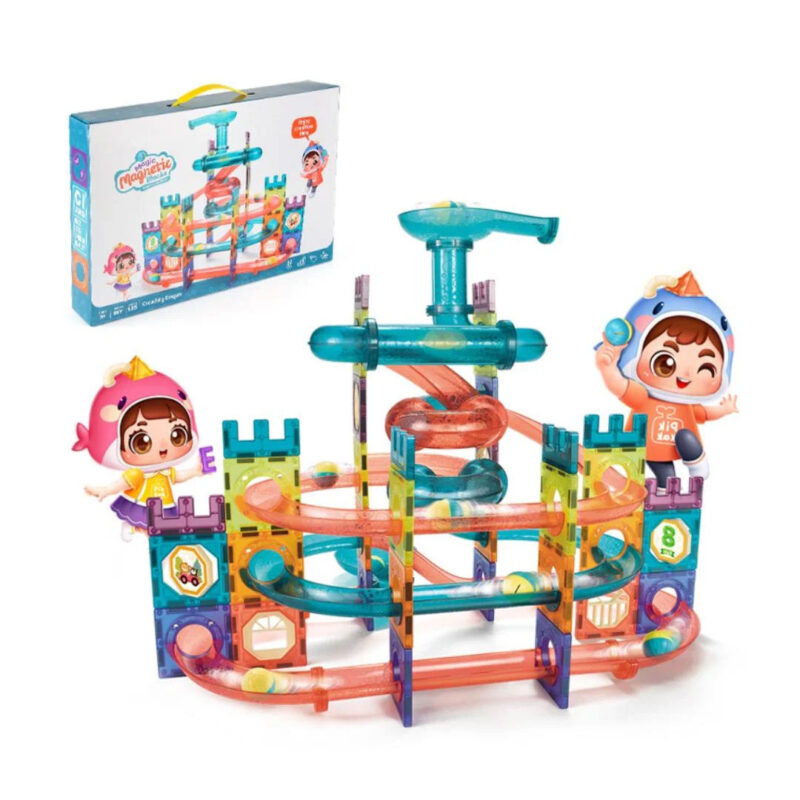 125pc Magnetic Marble Run Toy Set