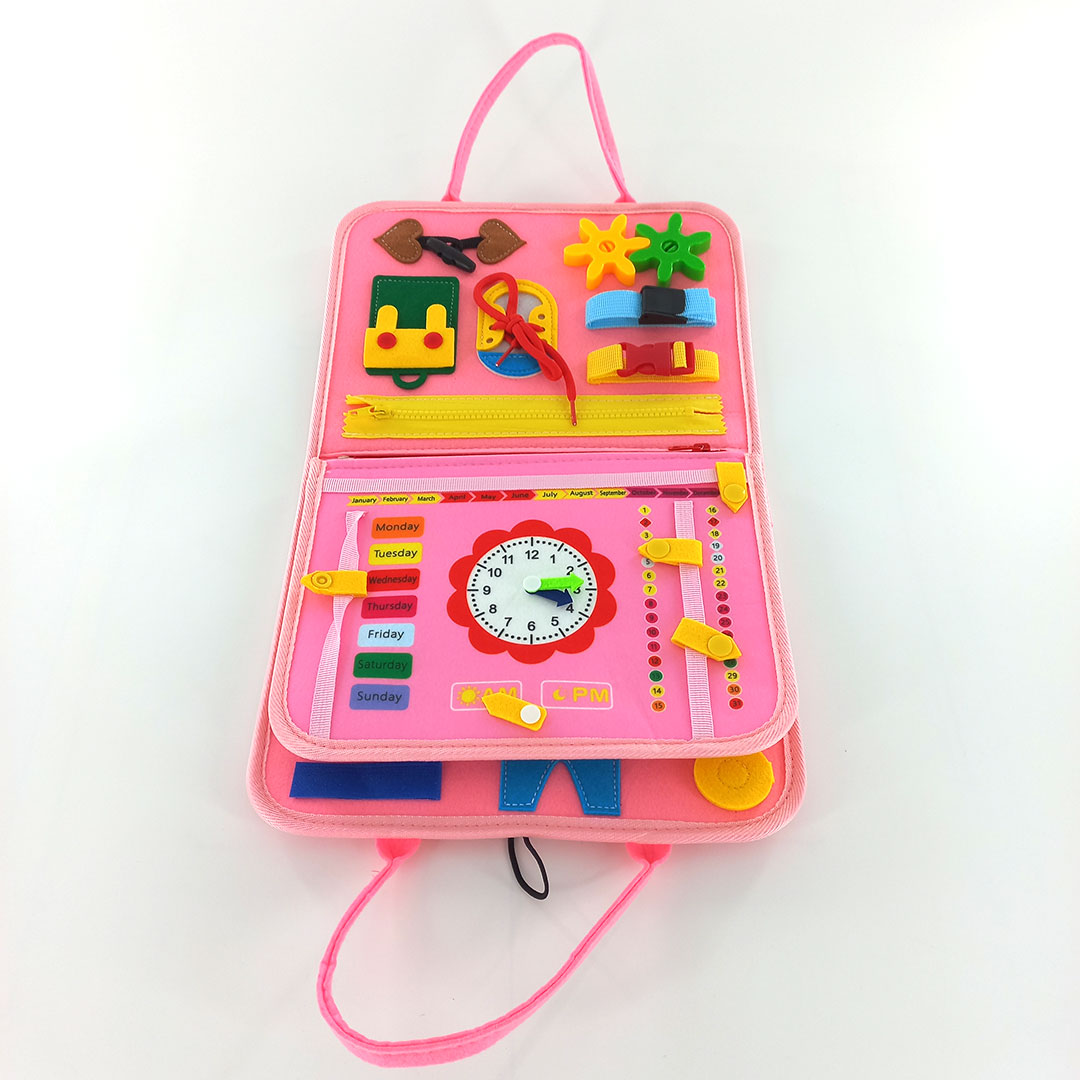 Montessori-Busy-Board-for-Toddlers-pink
