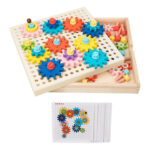 Wooden Gear Puzzle Board For Kids