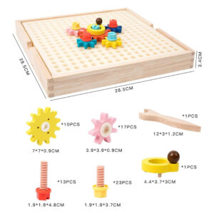 Wooden Gear Puzzle Board For Kids