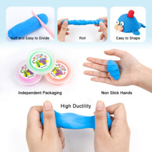 24 Color Plasticine Modelling Clay Set for Kids
