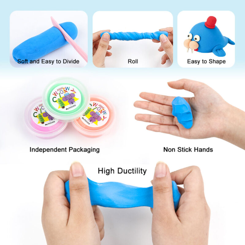 24 Color Plasticine Modelling Clay Set for Kids