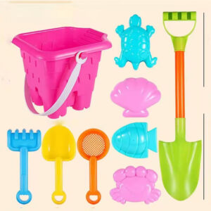 Sand-Play-Set-11 9pc Sand Play Set – Bucket, Shovel & Molds