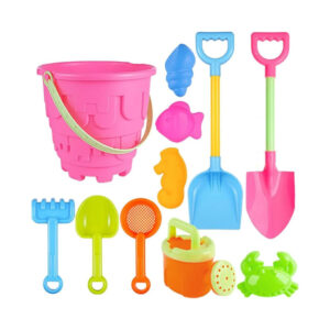 11-Piece Sand Play Set – Bucket, Shovels & Molds