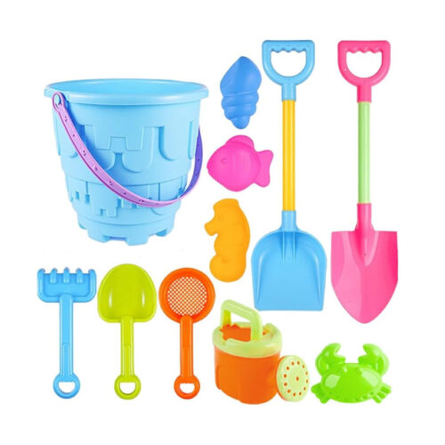 11-Piece Sand Play Set – Bucket, Shovels & Molds