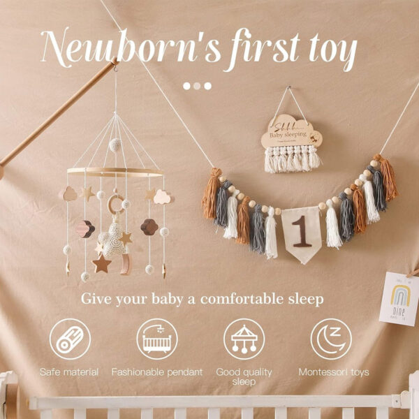 Wooden Baby Crib Mobile
