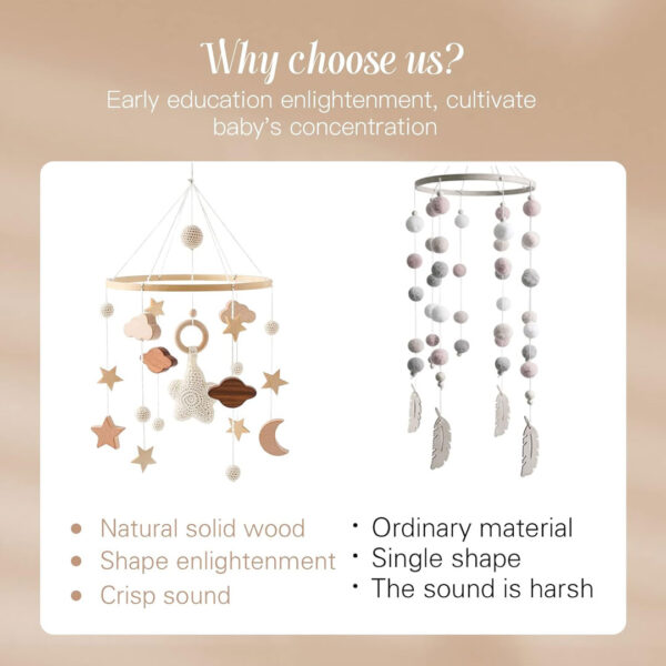 Wooden Baby Crib Mobile