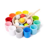 Wooden Color Sorting and Matching Toy for Kids