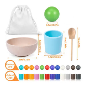Wooden Color Sorting and Matching Toy for Kids