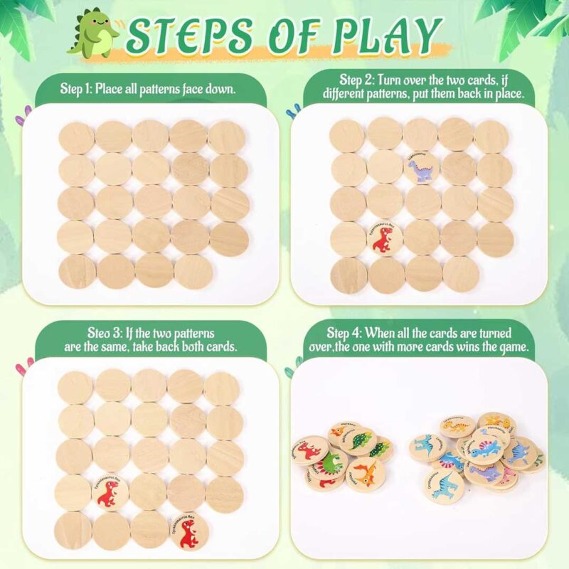 Dinosaur Memory Matching Game For Kids