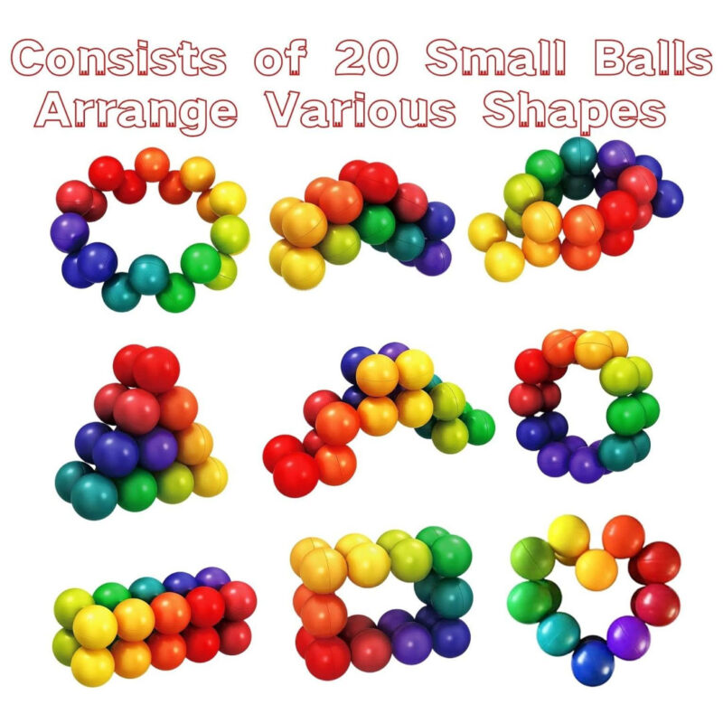 Colorful Interconnected Sensory Balls – Educational & Creative Toy for Kids