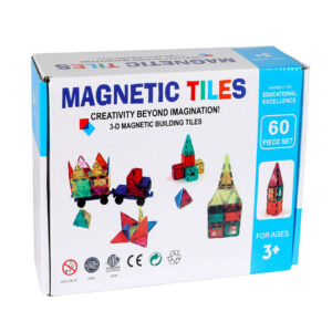 60pc Magnetic Building Tile Set Toy
