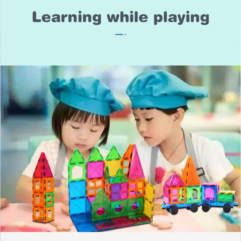 120pc Magnetic Building Tile Set
