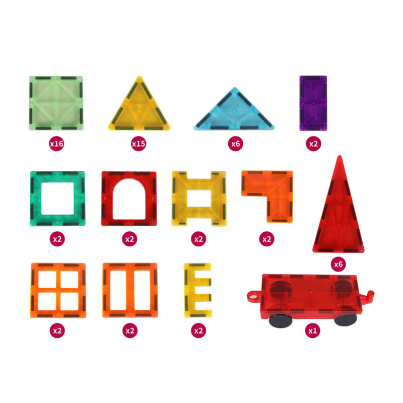 60pc Magnetic Building Tile Set Toy