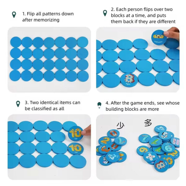 Wooden Memory Matching Game