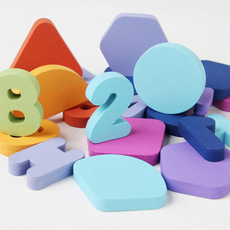 Wooden Numbers and Shapes Learning Board