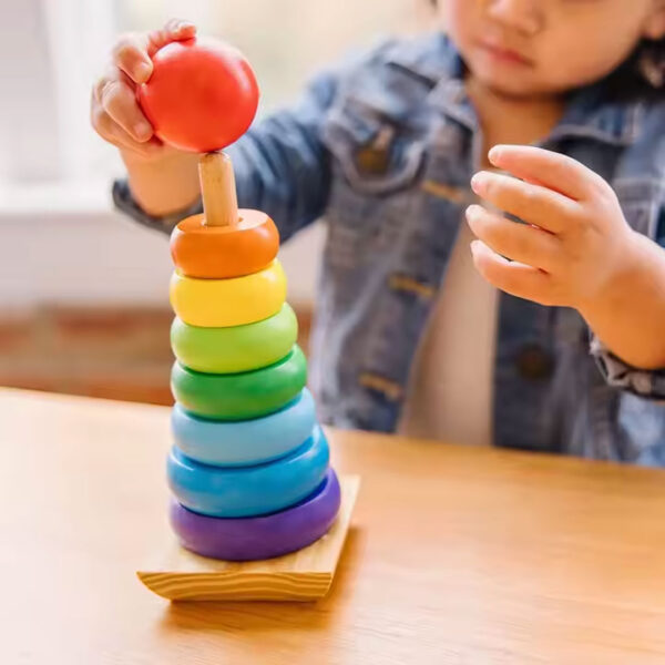 Wooden Rainbow Stacking Toy