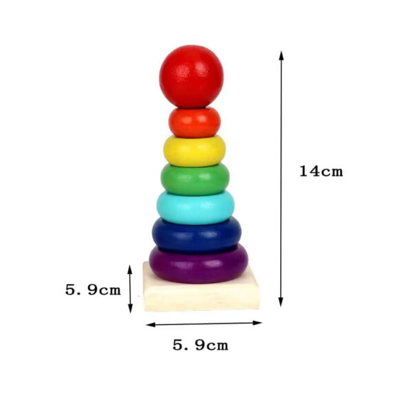 Wooden Rainbow Stacking Toy