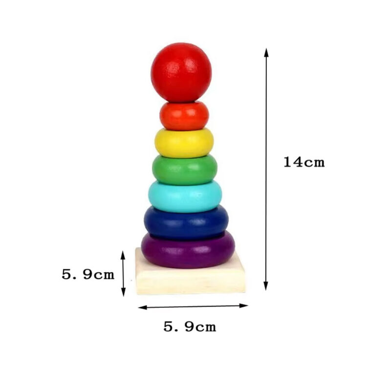 Wooden Rainbow Stacking Toy