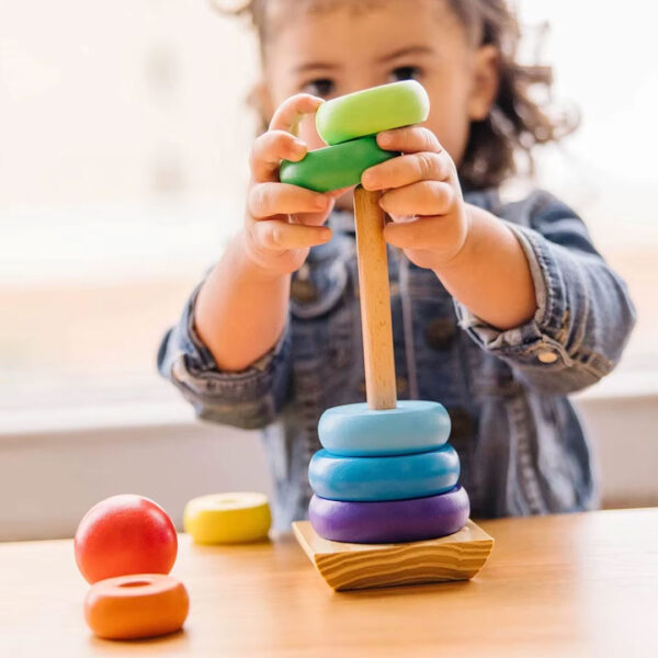 Wooden Rainbow Stacking Toy