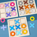 Wooden Tic-Tac-Toe Board Game