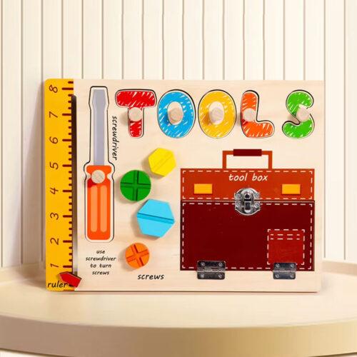Wooden Tool Box Activity Board for Kids
