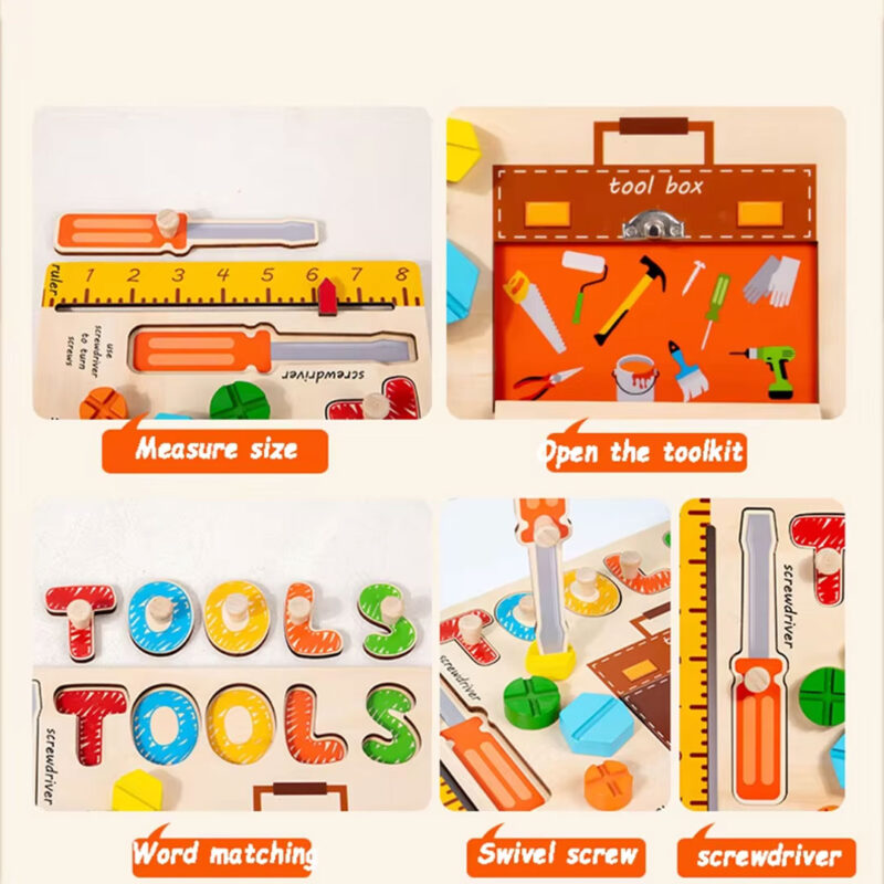 Wooden Tool Box Activity Board for Kids