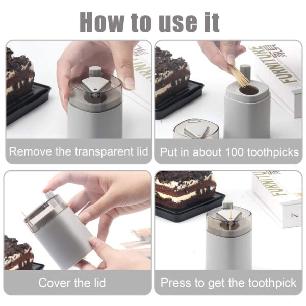 Push-Button Toothpick Holder