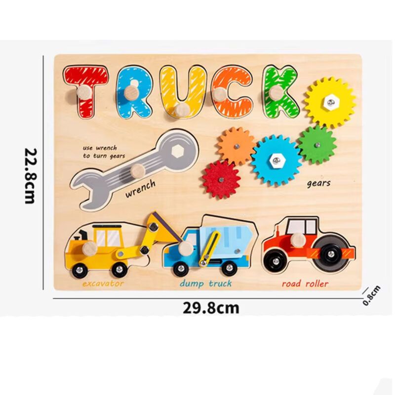 truck-activity-board-for-toddlers-1 Wooden Truck Activity Board for Toddlers