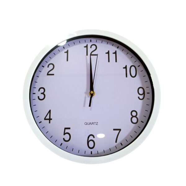 30cm Classic Wall Clock – White Frame