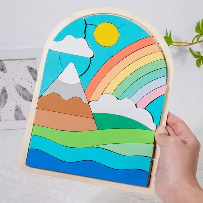 wooden-blocks-3d-puzzle-for-kids-4 Wooden Landscape Puzzle