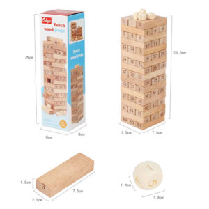 51pc Wooden Block Stacking Game (Jenga)