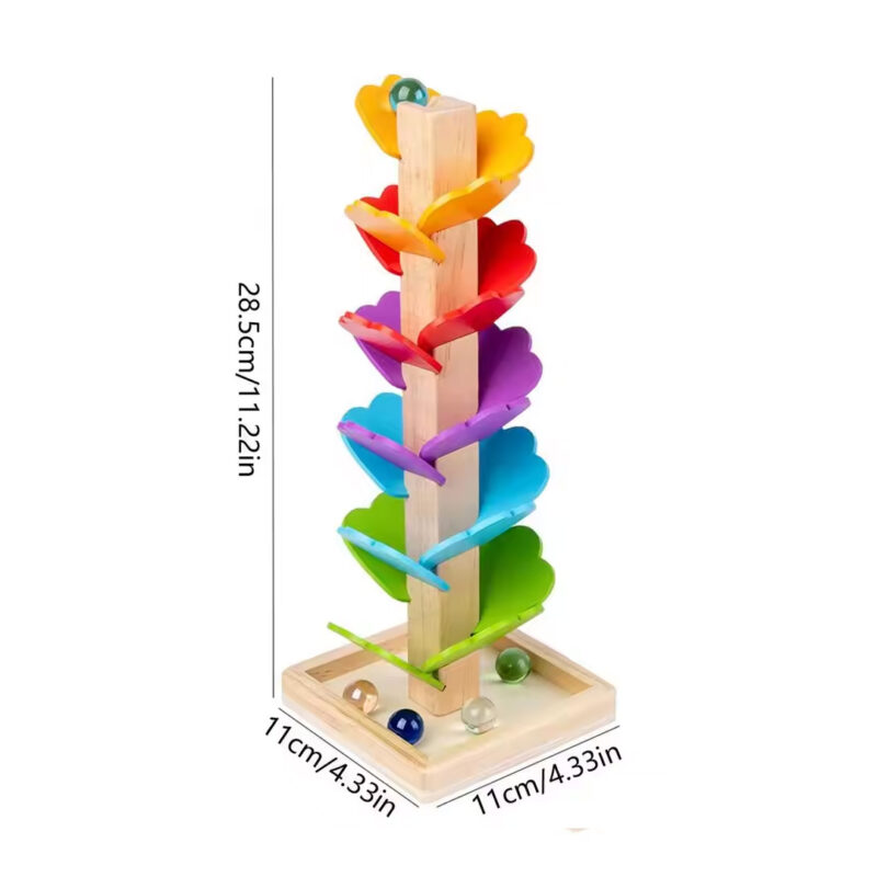 wooden-marble-tower-toy-2 Wooden Marble Run Tower