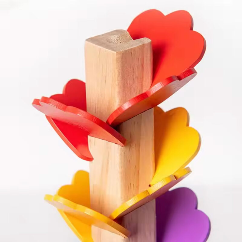 wooden-marble-tower-toy-3 Wooden Marble Run Tower